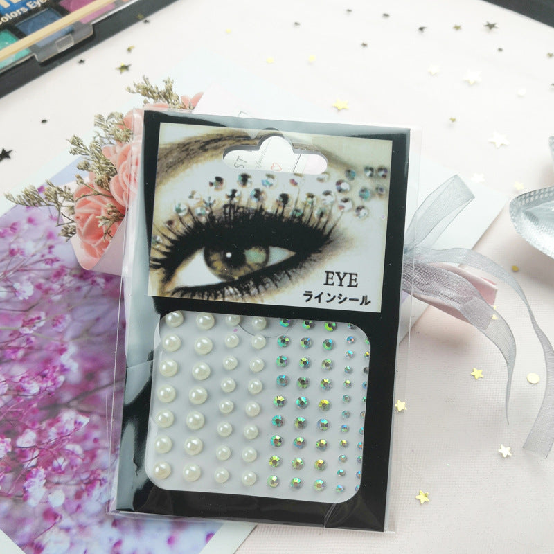 Tear Eye Makeup Stickers Eye Jewelry Tear Mole Patches Bright Water Glitter Diamond Glitter Sequins Childrens Show