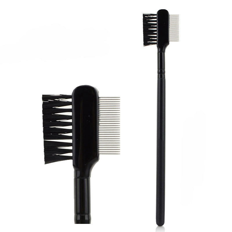 New Hot Selling High Quality Steel Eyebrow Eyelash Dual-Comb Extension Brush Metal Comb