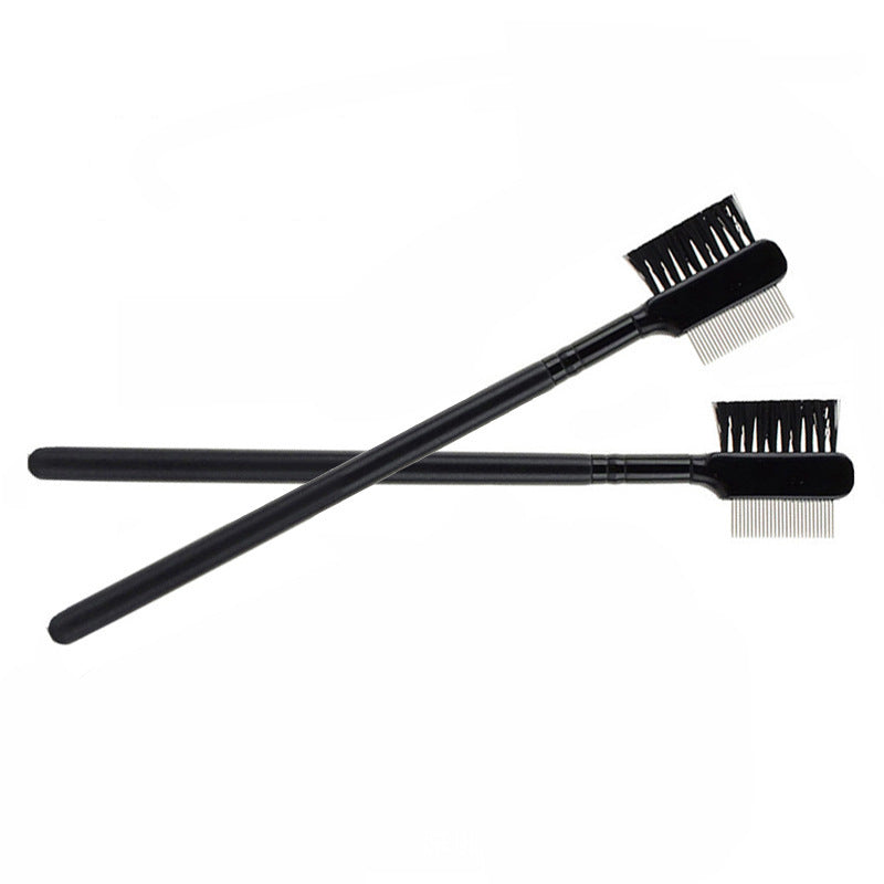 New Hot Selling High Quality Steel Eyebrow Eyelash Dual-Comb Extension Brush Metal Comb