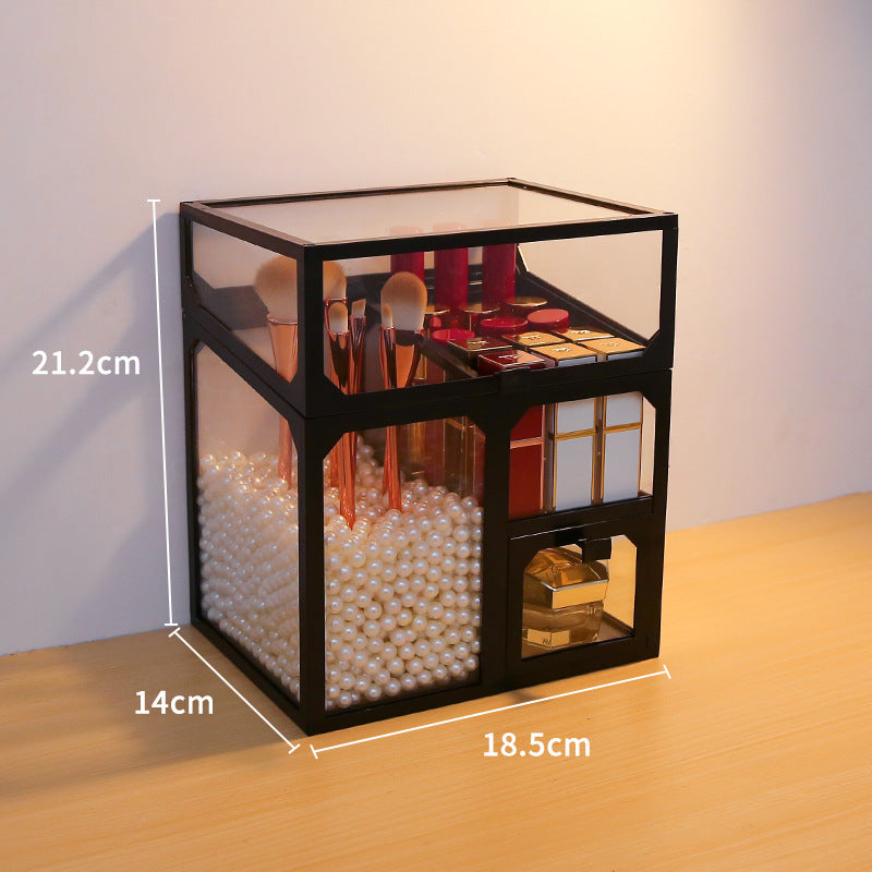 Dust-Proof Desktop With Cosmetic Storage Box