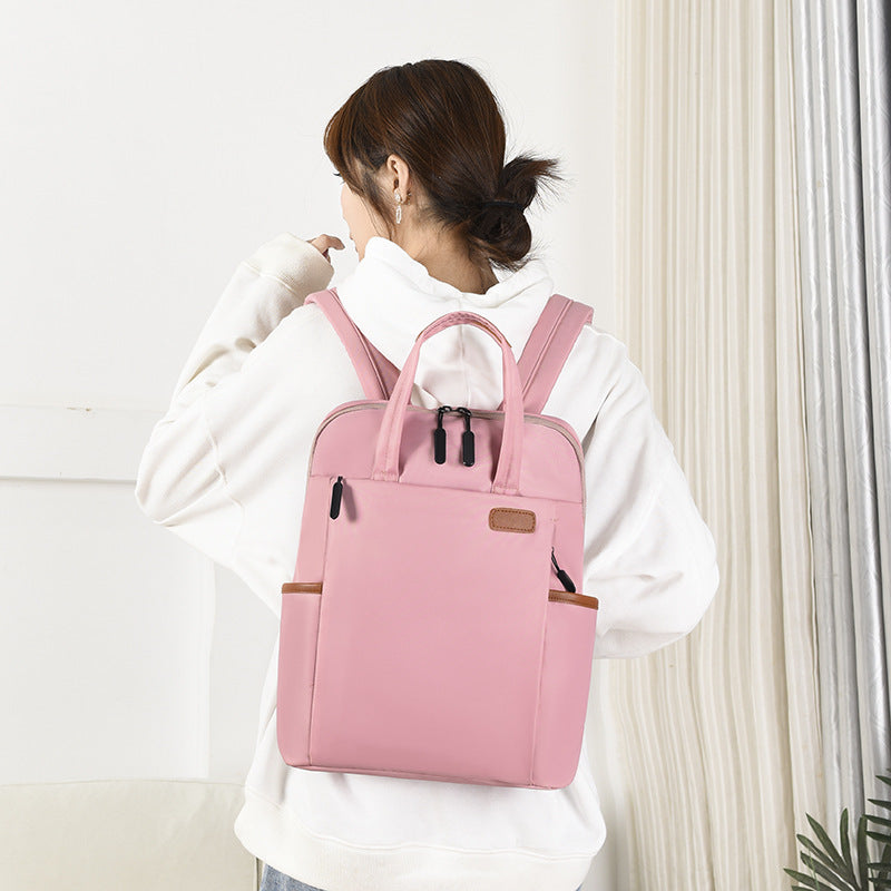 New Korean Fashion 15.6-Inch Computer Backpack Business Commuting Backpack Men'S Simple Waterproof Schoolbag Women'S