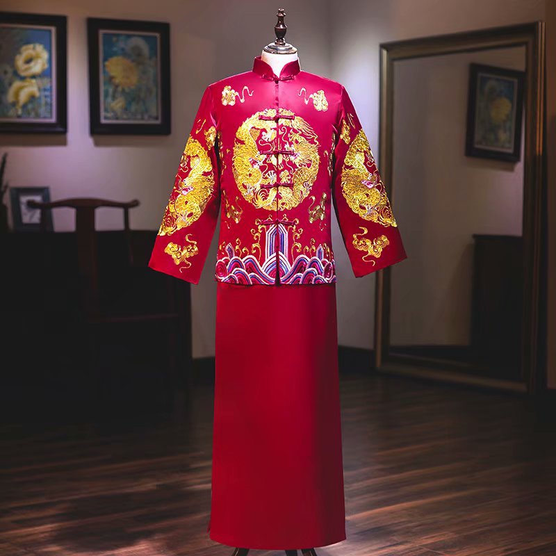 Wedding Bridal Toast Dress Plus Size Chinese Wedding Dress