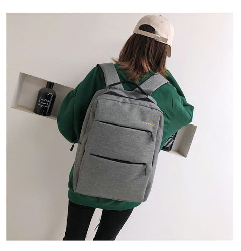 New Casual Men's Backpack Three-piece Outdoor Travel Computer Backpack Female School Bag