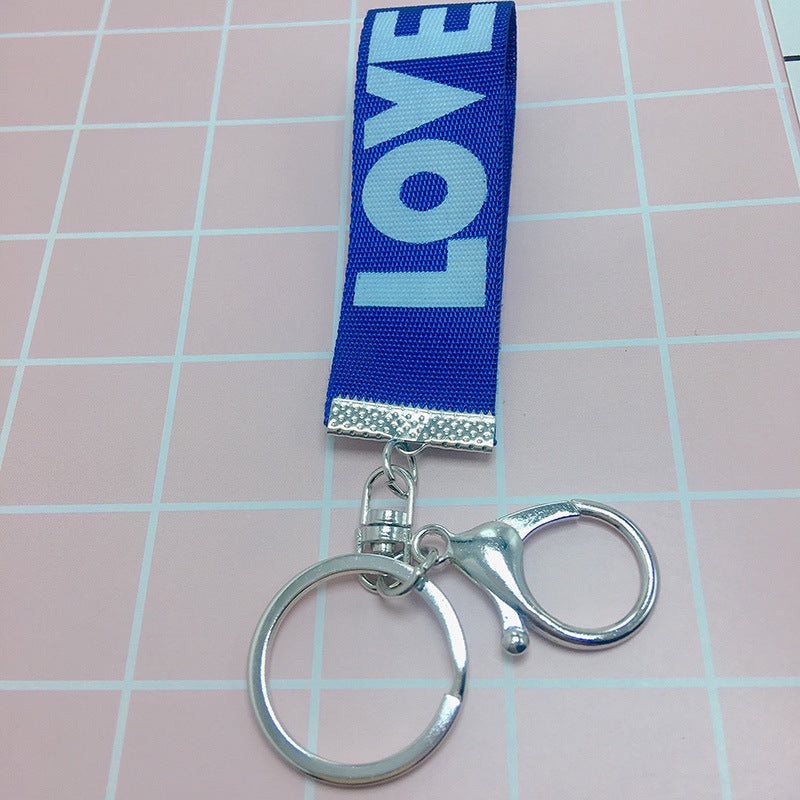 Letter LOVE Ribbon Keychain Pendant Gifts Pendant Accessories