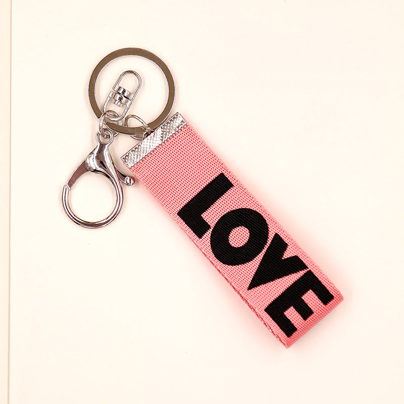 Letter LOVE Ribbon Keychain Pendant Gifts Pendant Accessories