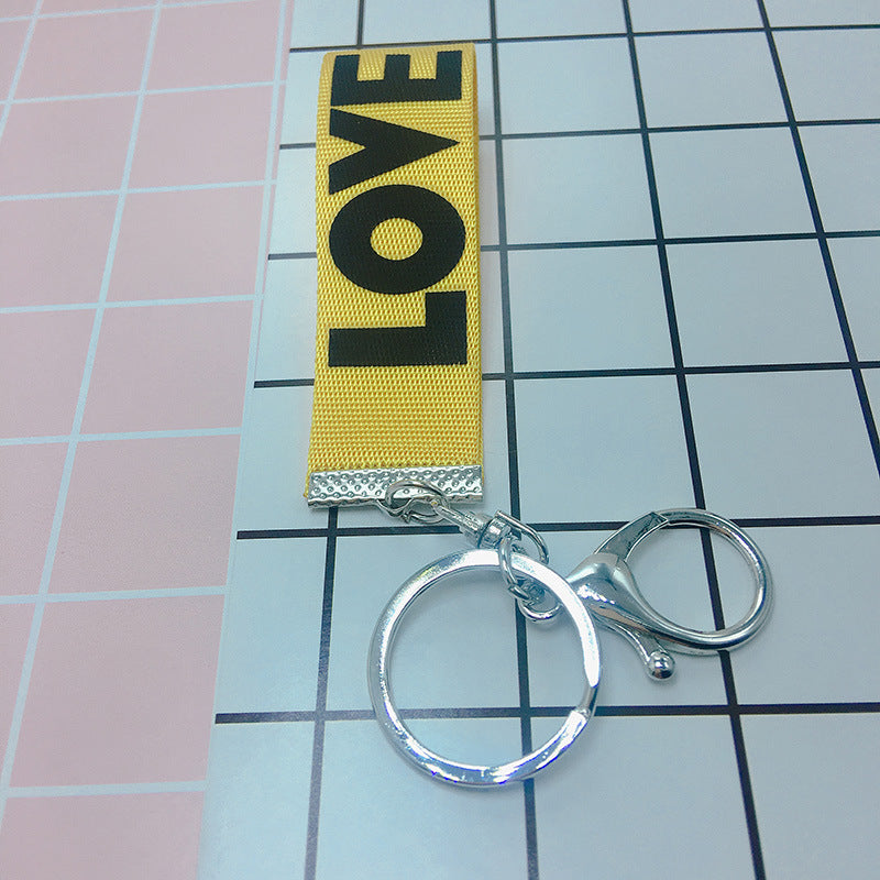 Letter LOVE Ribbon Keychain Pendant Gifts Pendant Accessories