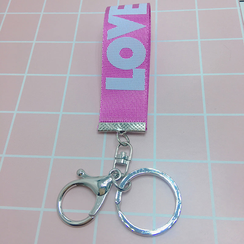 Letter LOVE Ribbon Keychain Pendant Gifts Pendant Accessories