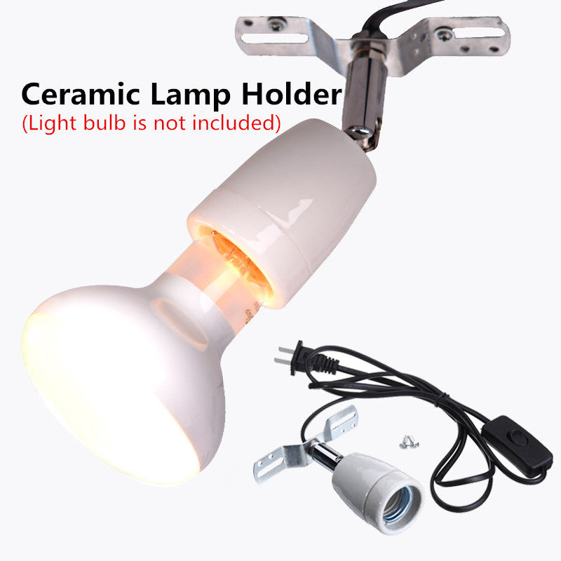 Reptile Ceramic Heat Lamp Holder E27 Lamp Base 400W UVA UVB