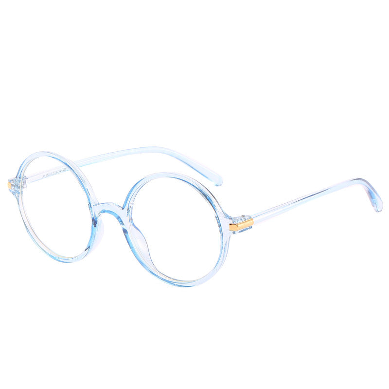 The New Transparent Frame Round Frame Glasses Students Can Be Equipped With Myopia Glasses Frame Retro Literary Glasses