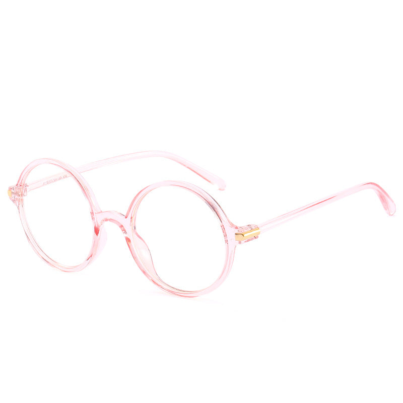 The New Transparent Frame Round Frame Glasses Students Can Be Equipped With Myopia Glasses Frame Retro Literary Glasses