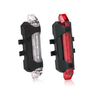 Bike Bicycle Light USB LED Rechargeable Safety Set Mountain Cycle Front Back Headlight Lamp Flashlight Bike Accessories