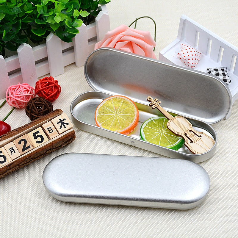 Rectangular Tinplate Cosmetic Box High-grade Pen And Pencil Packaging Metal Box