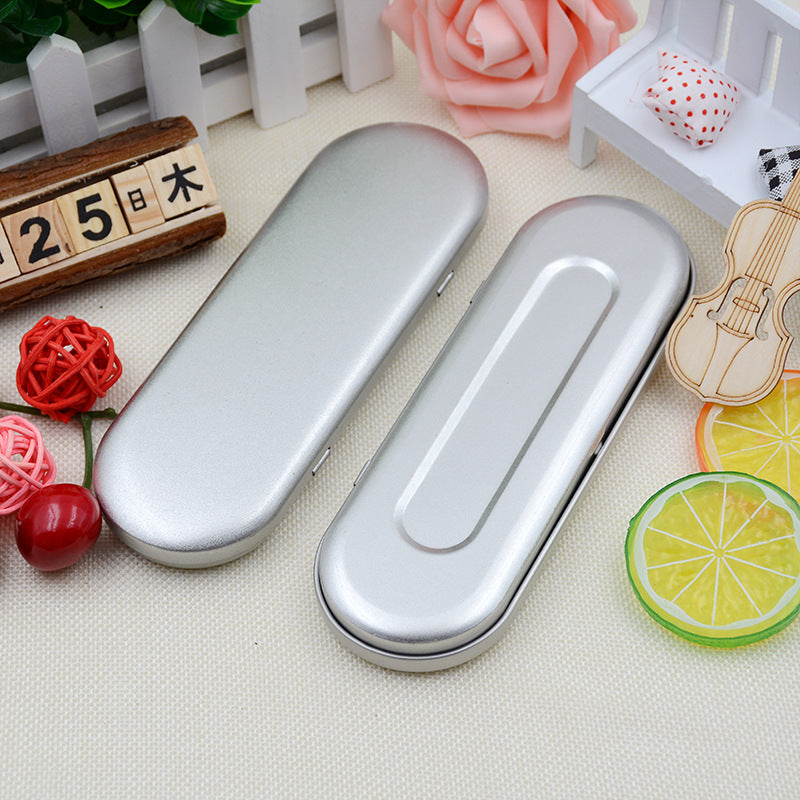 Rectangular Tinplate Cosmetic Box High-grade Pen And Pencil Packaging Metal Box