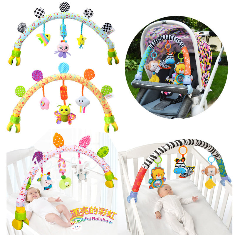 Baby Musical Mobile Toys for Bed Stroller Plush Baby Rattles Toys for Baby Toys 0-12 Months Infant