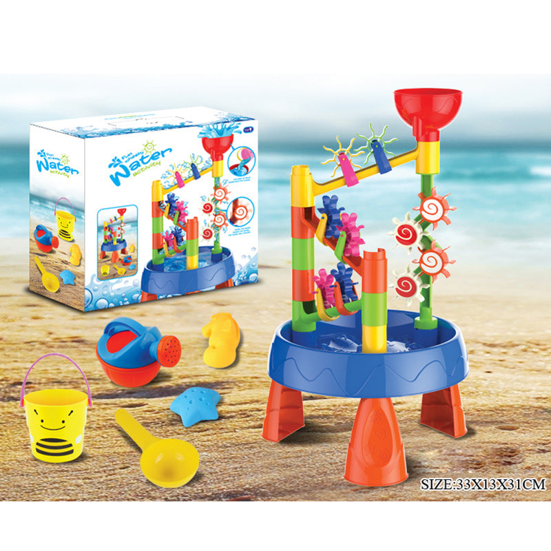 Waterwheel Funnel Beach Table Set Summer Beach Play Children's Toys