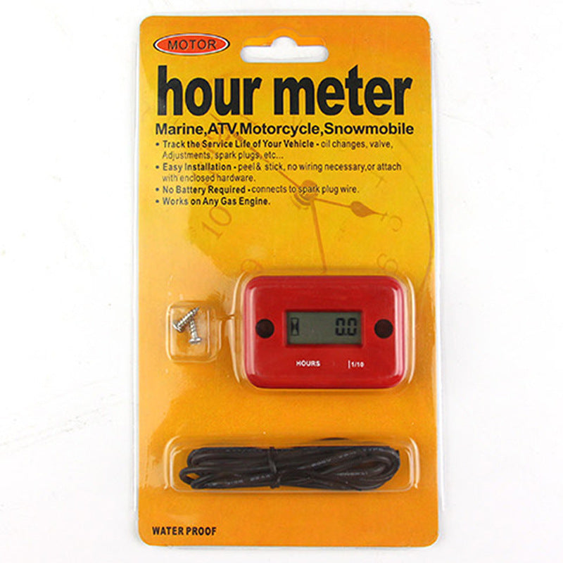 Tired Timer Motorcycle Motorboat Atv Lcd Induction Type Hour Meter 2 Punch 4 Punch Timer