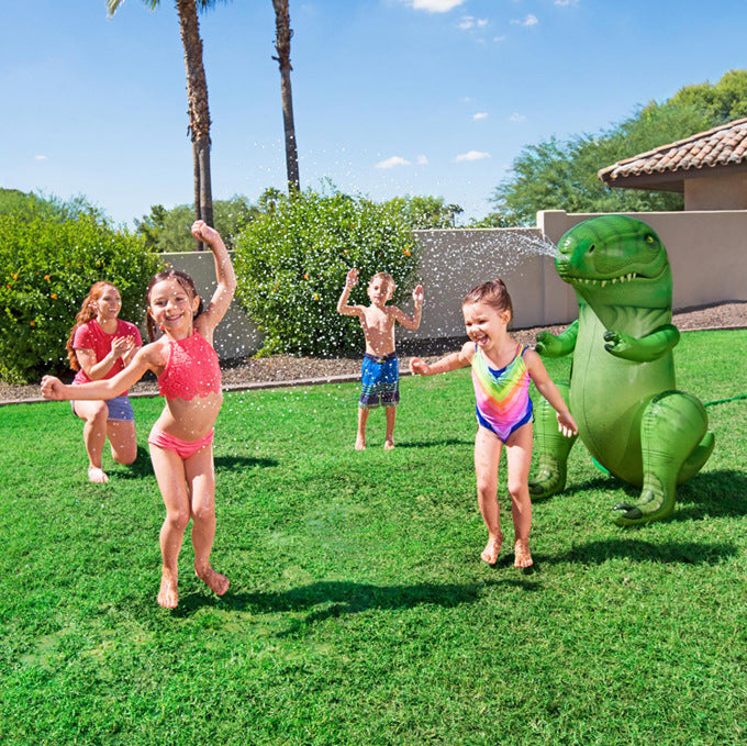 Dinosaur Water Sprinkler Toy Inflatable T-Rex Water Toy For Toddlers Kids Outdoor Garden Backyard Pool Water Fun