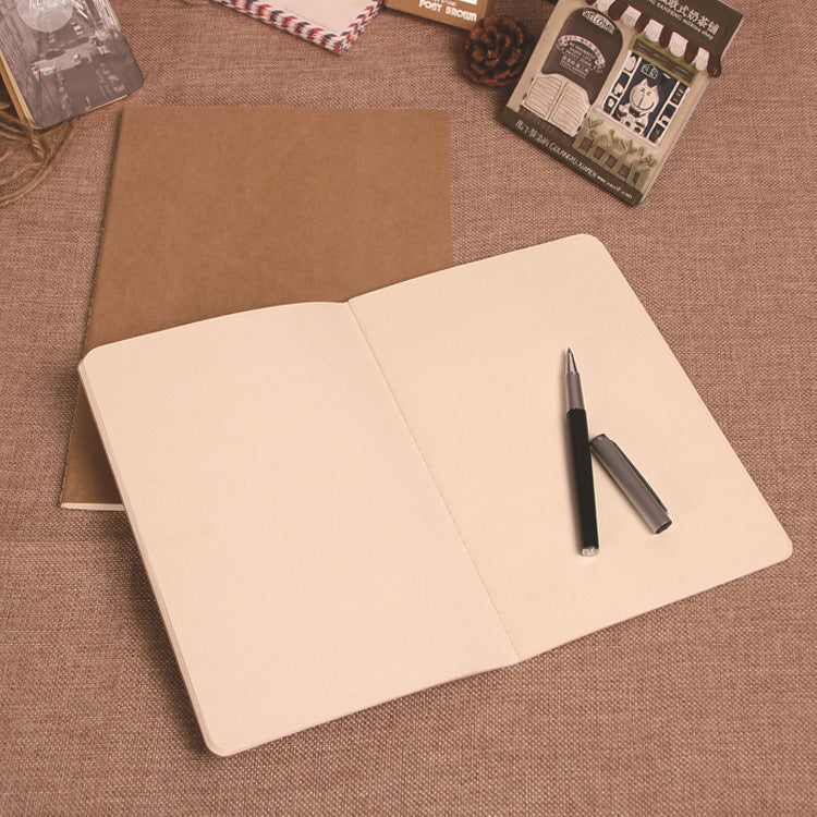 Hot Sale 80g Kraft Paper Notebook Blank Page Sketchbook Car Line Book Printing LOGO