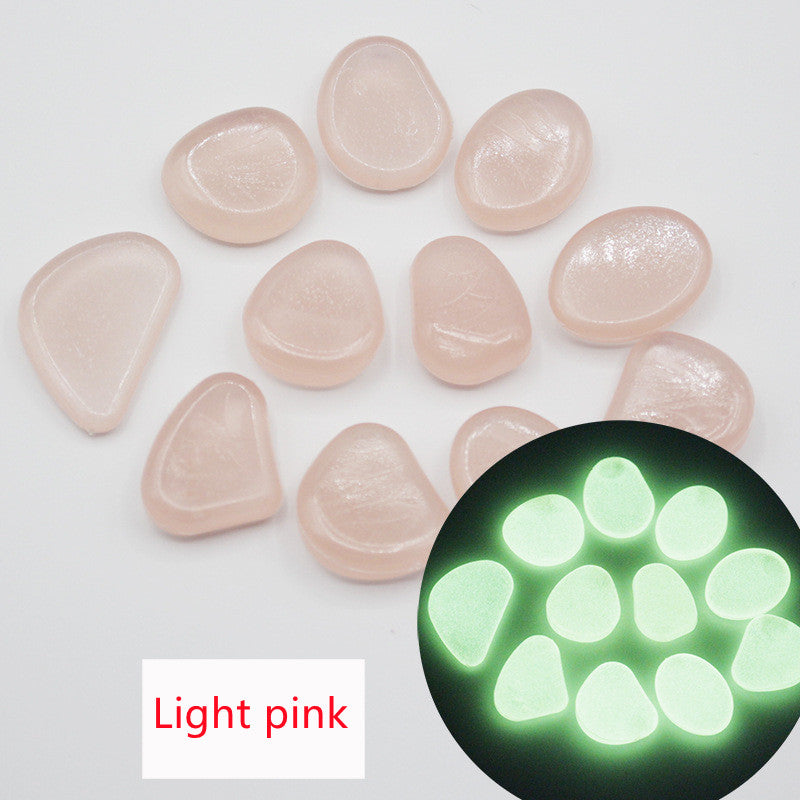 Garden aquarium aquarium luminous stone Artificial fluorite fluorescent luminous pebbles