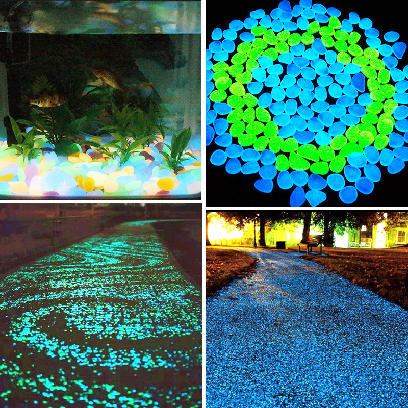 Garden aquarium aquarium luminous stone Artificial fluorite fluorescent luminous pebbles