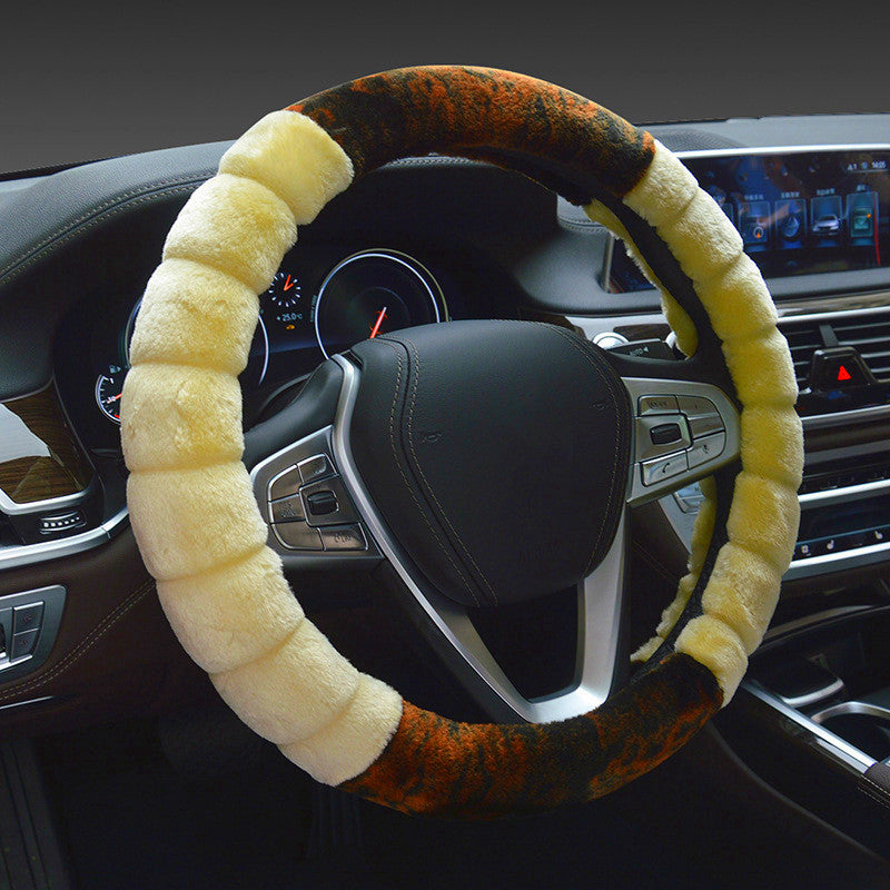 Short Plush Steering Handle Cover Non-slip And Warm Universal Steering Wheel Cover