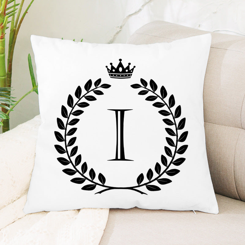 Hot Sale English Letter Flannel Throw Pillow Office Home Cushion