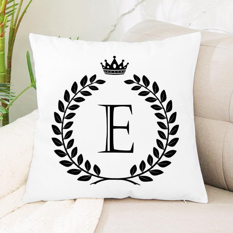 Hot Sale English Letter Flannel Throw Pillow Office Home Cushion