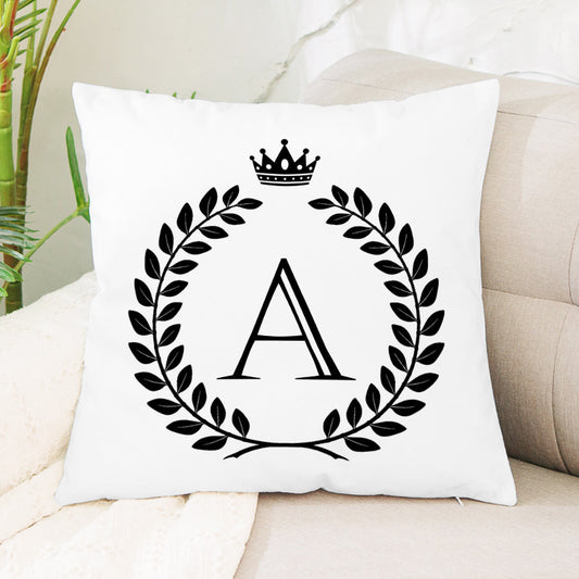 Hot Sale English Letter Flannel Throw Pillow Office Home Cushion