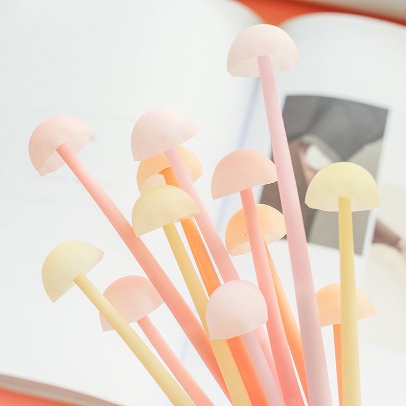 New Luminous Mushroom Silicone Gel Pen, Office Stationery Students