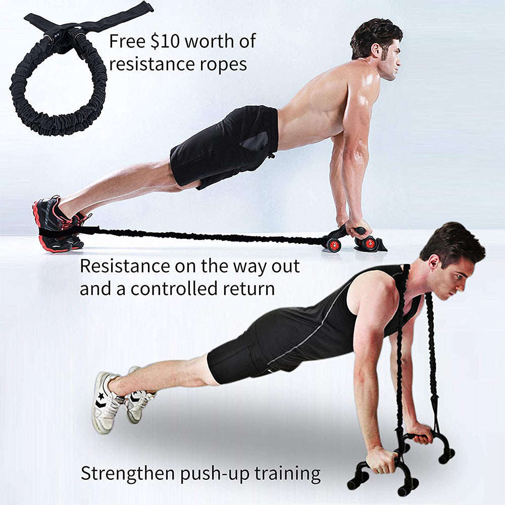 Push-Up Bracket Rebound Pull Rope 4 Rounds