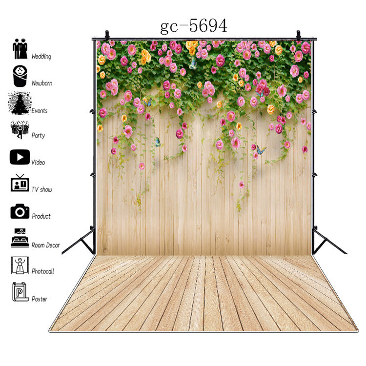 Export Photography Background Board Christmas Day Scene Layout Photo Studio 3D Wedding Background Wood Grain Plank