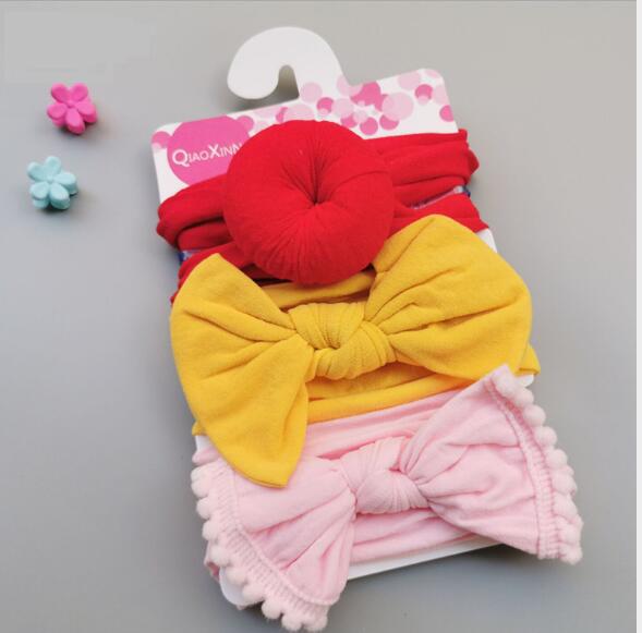 Bow Elastic Nylon Band Headdress Fashion Decoration Baby Hair Band