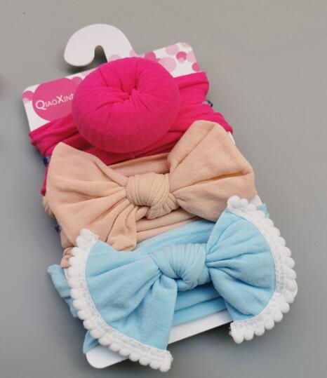 Bow Elastic Nylon Band Headdress Fashion Decoration Baby Hair Band