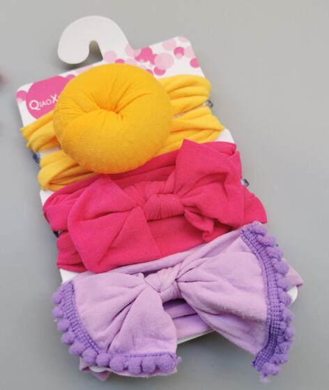 Bow Elastic Nylon Band Headdress Fashion Decoration Baby Hair Band