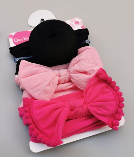 Bow Elastic Nylon Band Headdress Fashion Decoration Baby Hair Band