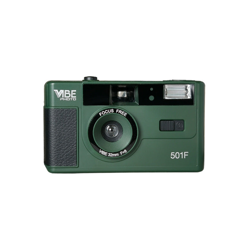 Brand new German VIBE 501F camera non-disposable retro film camera 135 film fool with flash