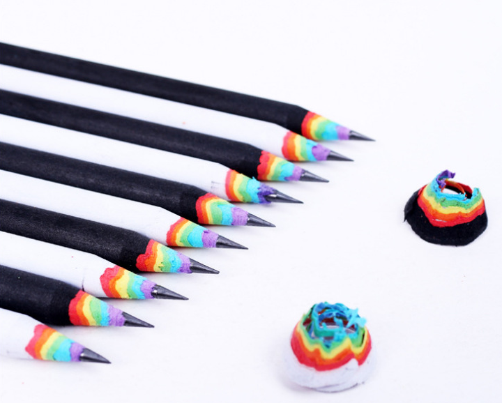 Rainbow HB Environmental Pencil Creative Stationery