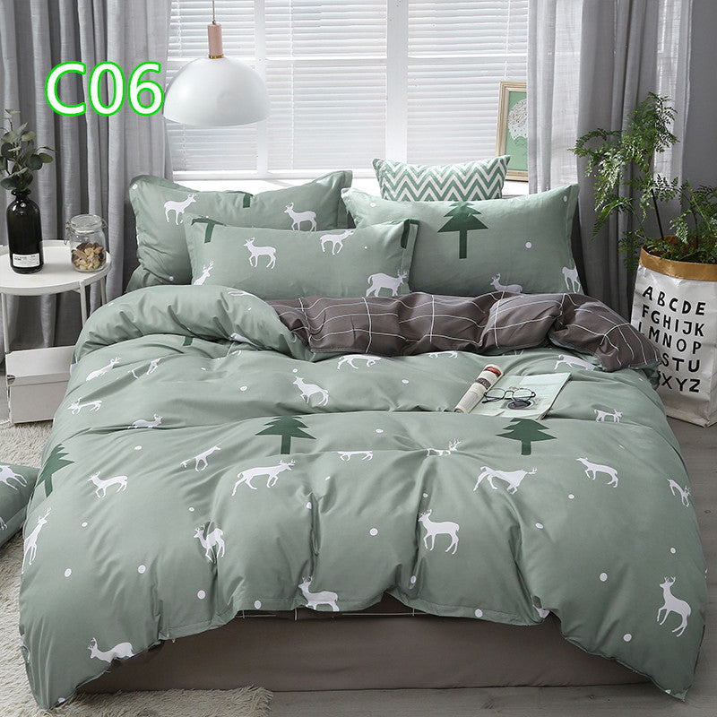 Cute Cartoon Pattern Soft Children'S Single Double Extra Large Quilt Cover And Pillowcase Set