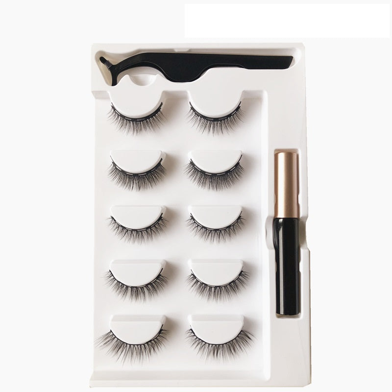 Five Pairs Of Magnetic Eyeliner Eyelashes Set