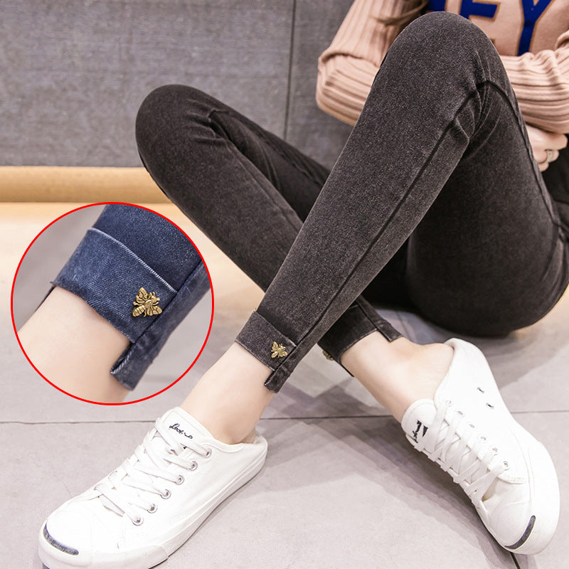 Pregnant Women'S Leggings Outer Stretch Footwear Pants Women'S Pregnant Women'S Pants Jeans Pencil Pants