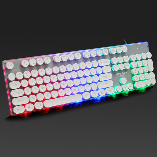 Forerunner Gx60 Punk Manipulator Feel Glowing Retro Gaming Computer Usb Wired Chicken Keyboard Wholesale