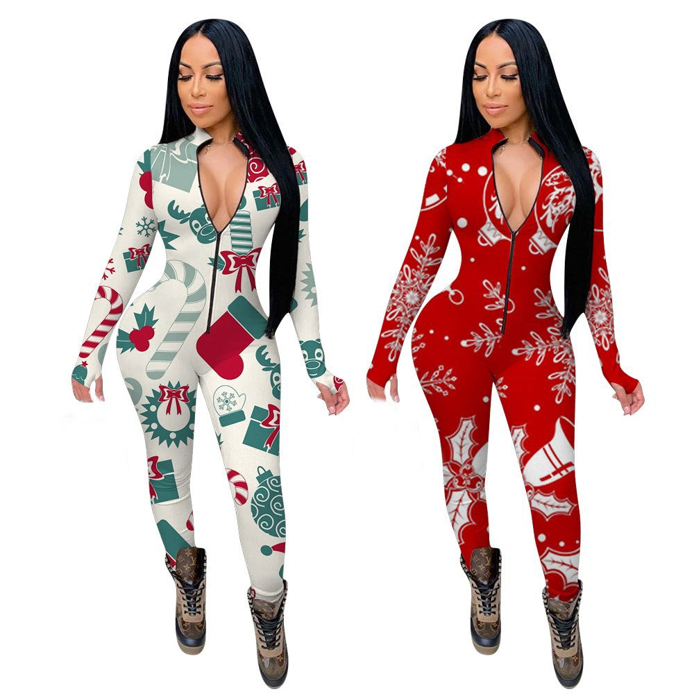 Christmas Element Jumpsuit Casual Jumpsuit