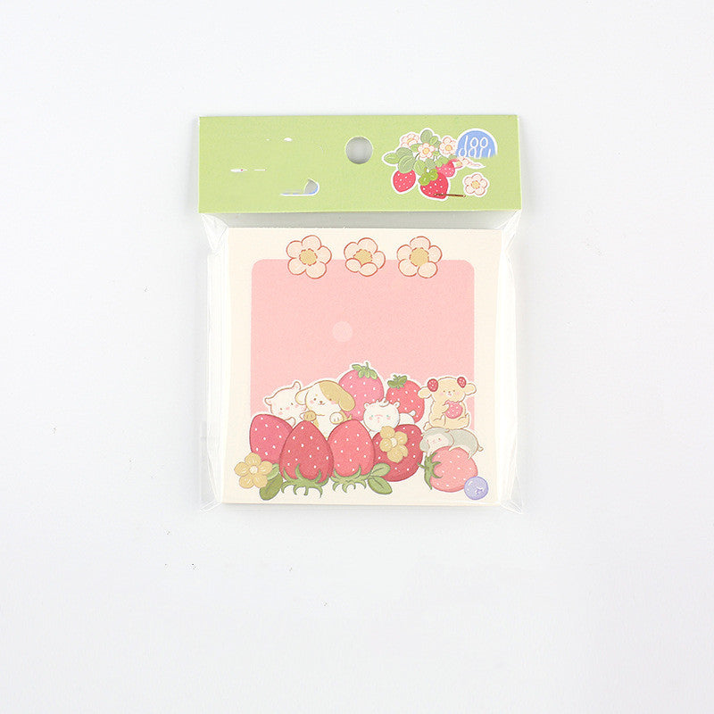 MINKYS New Kawaii 100 Sheets Cute Milk Strawberry Memo Note Daily