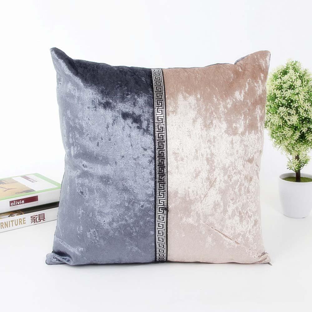 Fashionable And Simple Stitching Plush Chemical Fiber Pillow