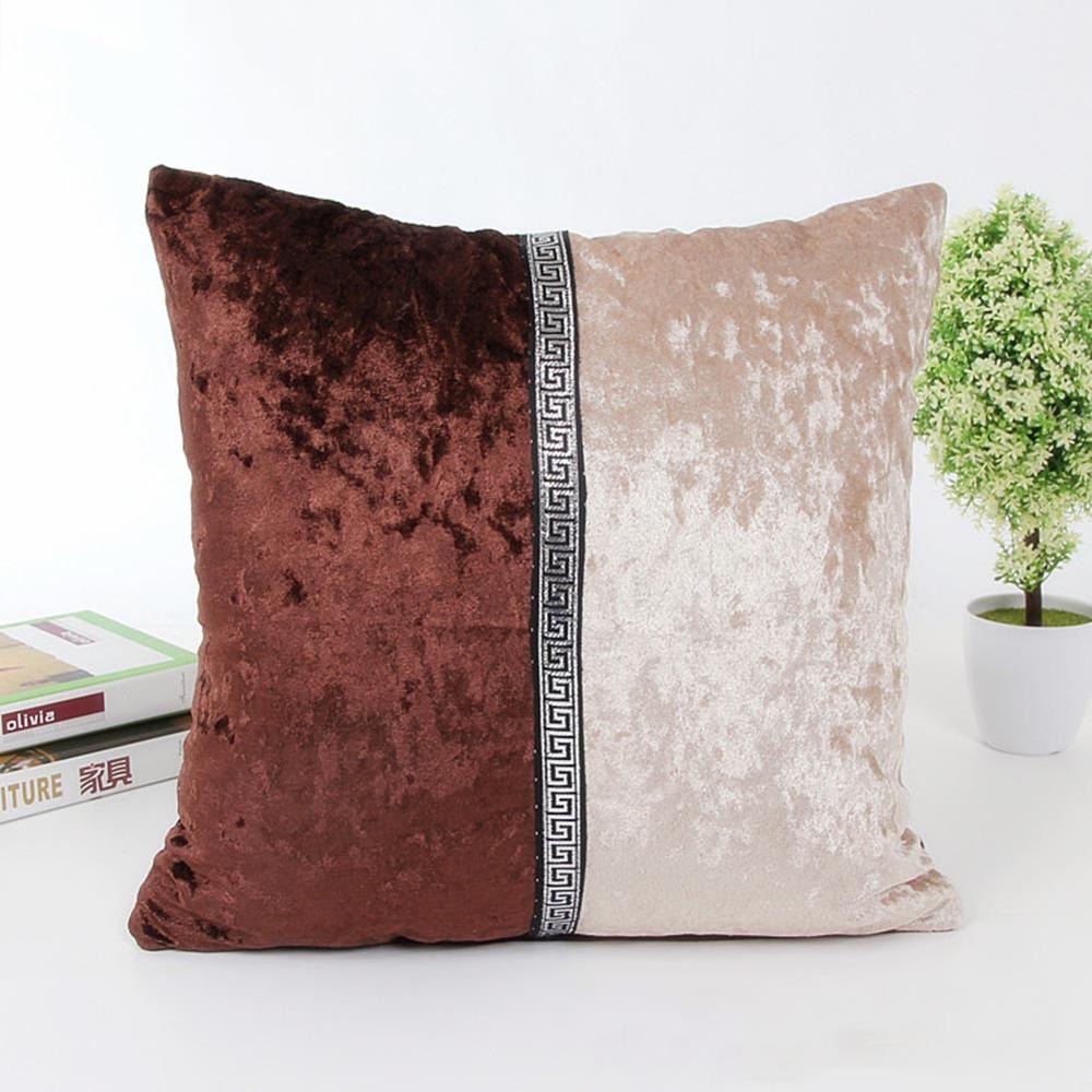 Fashionable And Simple Stitching Plush Chemical Fiber Pillow