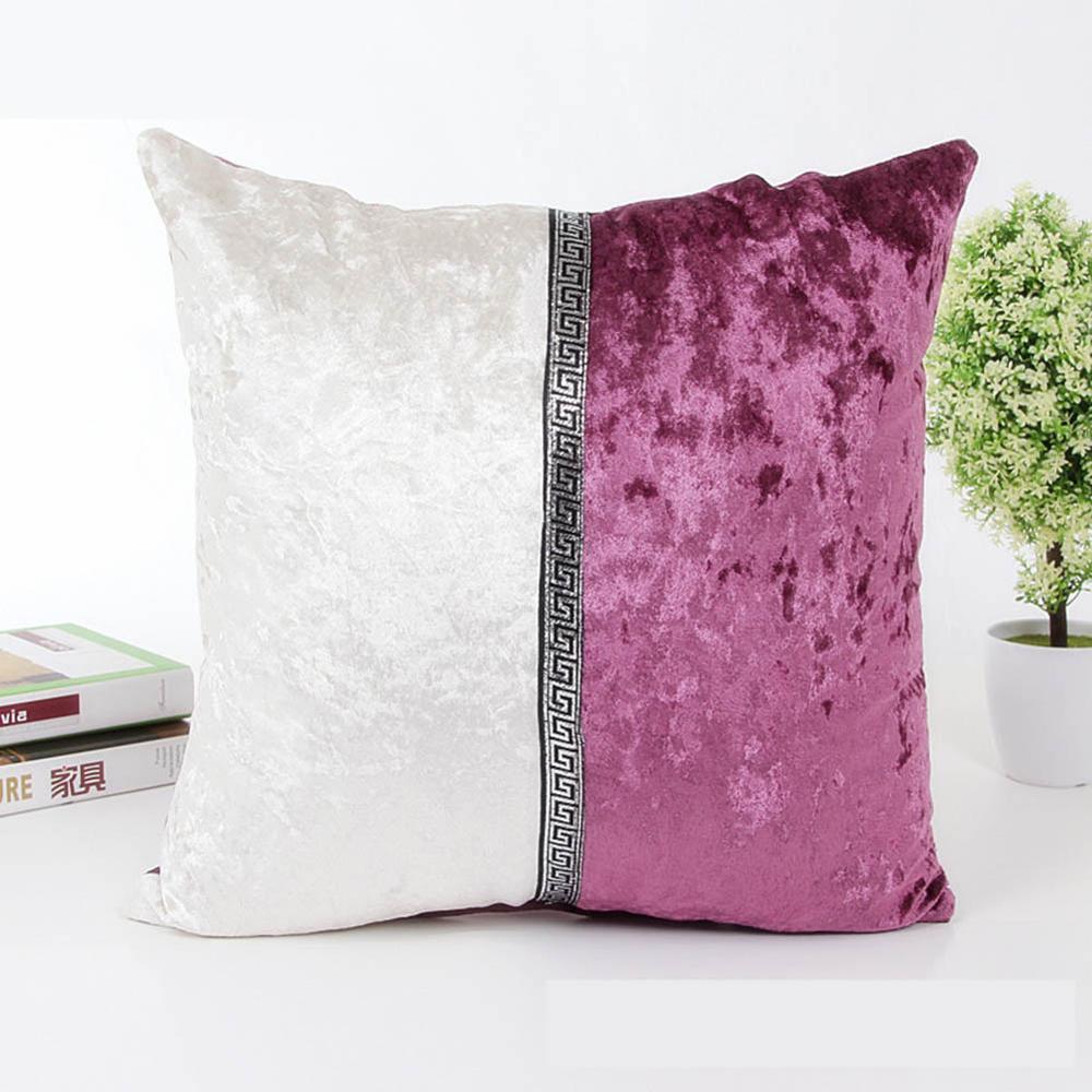 Fashionable And Simple Stitching Plush Chemical Fiber Pillow