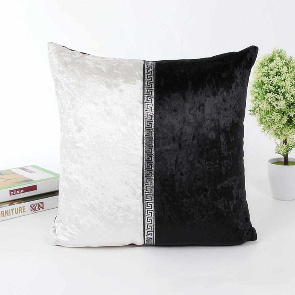 Fashionable And Simple Stitching Plush Chemical Fiber Pillow