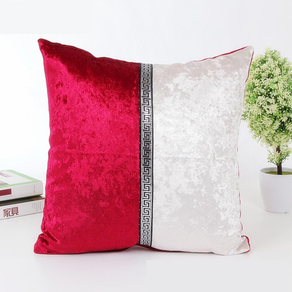 Fashionable And Simple Stitching Plush Chemical Fiber Pillow