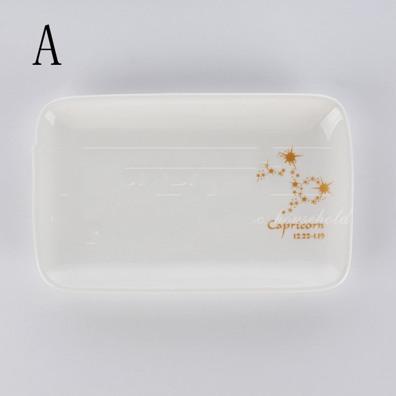 Creative Breakfast Plate Couple Ceramic Plate Cake Dessert Plate Household Dish Plate