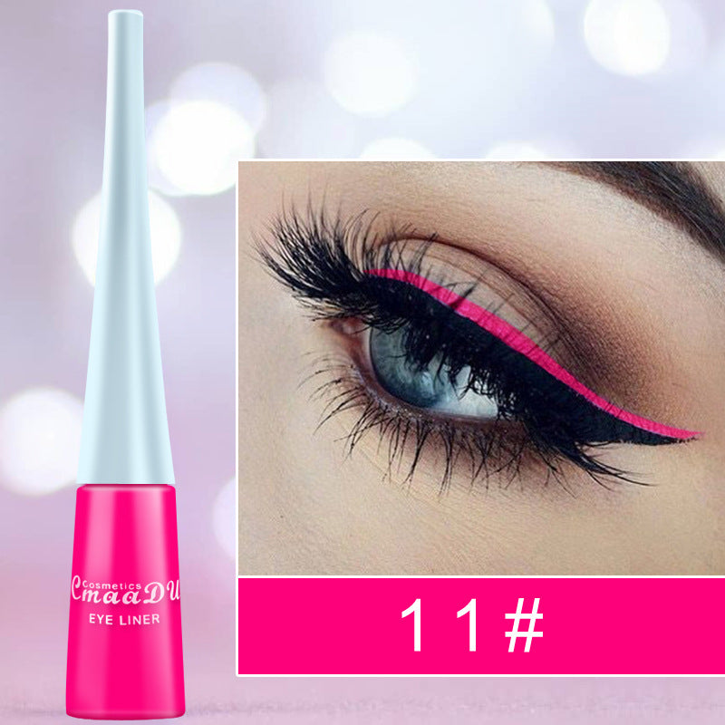 17 Color Liquid Eyeliner Matte Quick-Drying Color Eyeliner Lasting Non-Blooming Matte Glitter Eyeliner